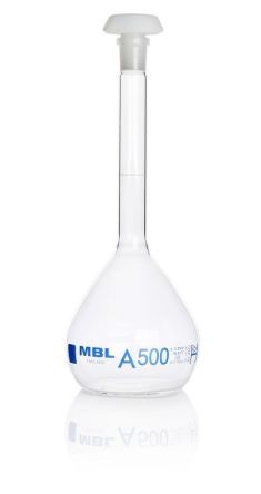 RS PRO 500ml Borosilicate Glass Narrow Neck Volumetric Flask [0]; 251-9418