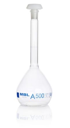 RS PRO 1L Borosilicate Glass Narrow Neck Volumetric Flask [0]; 251-9419