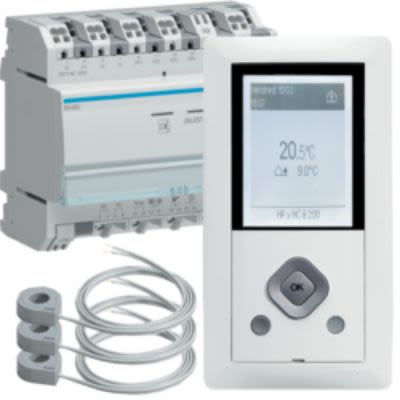Hager LCD Digital Power MeterEnergy Meter [EK482]; 252-0186