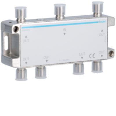 Hager Coaxial RF Splitter, Frequency 5 → 2400MHz [TN206S]; 252-0206