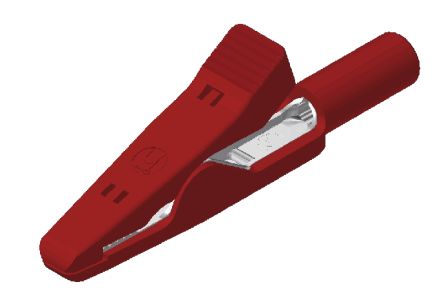 Hirschmann Test & Measurement Alligator Clip 2 mm Connection, Stainless Steel Contact, 6A, Red [930319101]; 252-1267