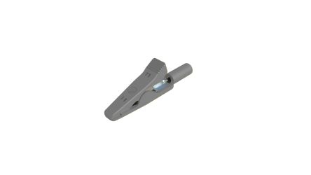 Hirschmann Test & Measurement Alligator Clip 2 mm Connection, Stainless Steel Contact, 6A, Grey [930319106]; 252-1277