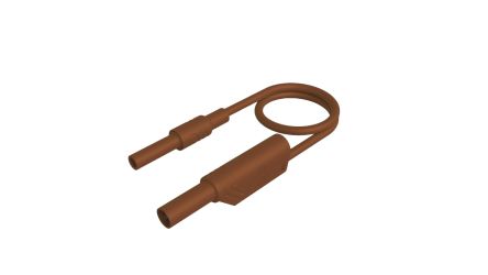Hirschmann Test & Measurement Test lead, 32A, Brown, 1m Lead Length [934042105]; 252-1343