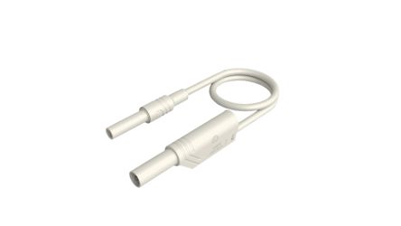 Hirschmann Test & Measurement Test lead, 32A, White, 1m Lead Length [934042107]; 252-1347