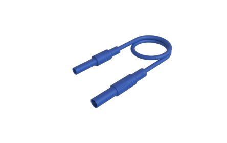 Hirschmann Test & Measurement Test lead, 32A, Blue, 250mm Lead Length [934044102]; 252-1371