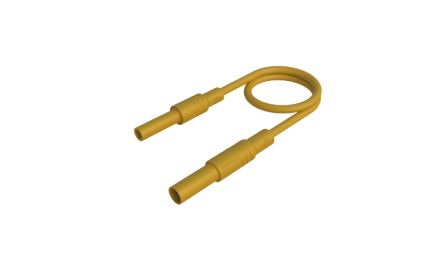 Hirschmann Test & Measurement Test lead, 32A, Yellow, 250mm Lead Length [934044103]; 252-1372