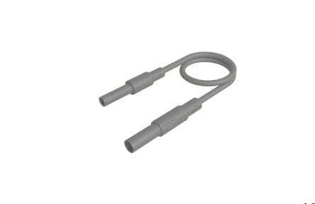 Hirschmann Test & Measurement 4 mm Test Probe Lead, 32A, Grey, 1m Lead Length [934046106]; 252-1404