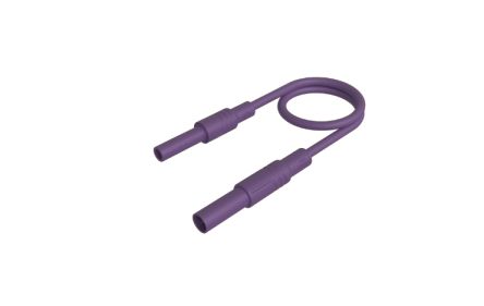 Hirschmann Test & Measurement 4 mm Test Probe Lead, 32A, Violet, 1m Lead Length [934046109]; 252-1409