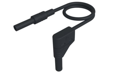 Hirschmann Test & Measurement 4 mm Test Probe Lead, 32A, Black, 1m Lead Length [934048100]; 252-1427