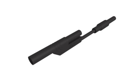 Hirschmann Test & Measurement 4 mm Test Probe Lead, 32A, 300V ac/dc, Black, 80mm Lead Length [934212100]; 252-1441