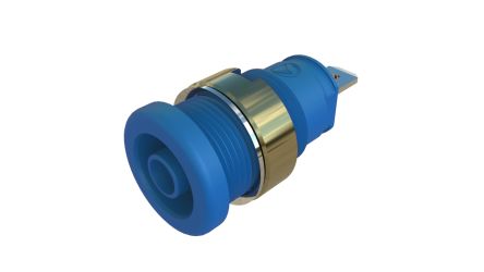 Hirschmann Test & Measurement Blue Female Banana Socket, 4 mm Connector, Tab Termination, 25A, Nickel Plating [972355202]; 252-1448