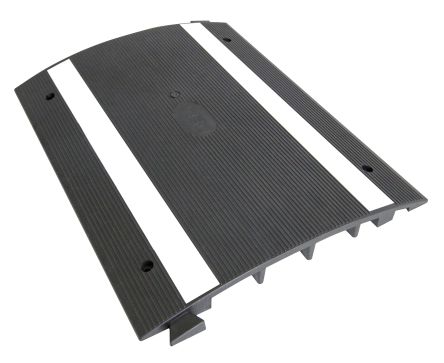 RS PRO 500mm Black/White Cable Cover in Rubber, 2 x 20mm Inside dia. [0]; 252-2795