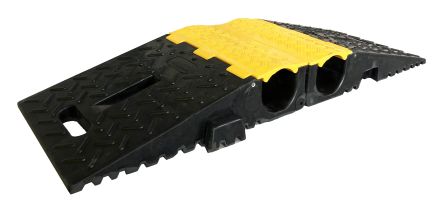 RS PRO 850mm Black/Yellow Cable Cover in Rubber, 80mm Inside dia. [0]; 252-2816