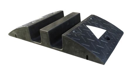 RS PRO 1m Black/White Cable Cover in Rubber, 135 x 120mm Inside dia. [0]; 252-2817
