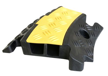 RS PRO 250mm Black/Yellow Cable Cover in Rubber, 38 x 35mm Inside dia. [0]; 252-2823