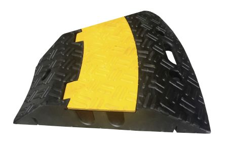 RS PRO Black/Yellow Cable Cover in Rubber, 35mm Inside dia. [0]; 252-2825