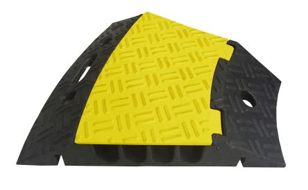 RS PRO Black/Yellow Cable Cover in Rubber, 35mm Inside dia. [0]; 252-2826