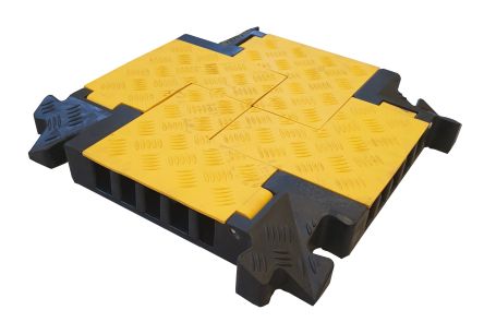 RS PRO 500mm Black/Yellow Cable Cover in Rubber, 34mm Inside dia. [0]; 252-2830
