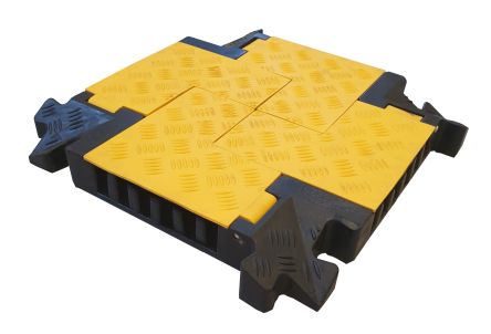 RS PRO 500mm Black/Yellow Cable Cover in Rubber, 25mm Inside dia. [0]; 252-2831