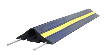 RS PRO 1m Black/Yellow Cable Cover in Rubber, 60mm Inside dia. [0]; 252-2843