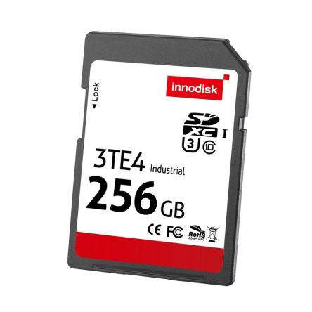InnoDisk 256 GB Industrial SD SD Card, Class10, UHS-3 [DESDC-B56S06GE1SL]; 252-3086