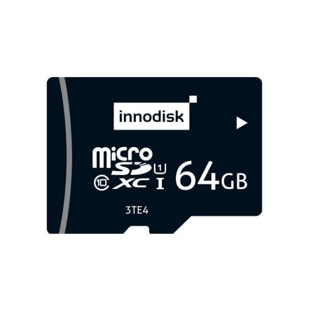 InnoDisk 64 GB Industrial MicroSD Micro SD Card, Class 10, UHS-1 [DESDM-64GS06GW1SL]; 252-3089