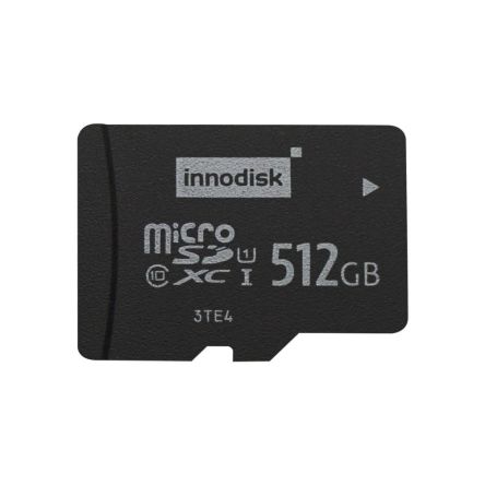 InnoDisk 512 GB Industrial MicroSD Micro SD Card, Class 10, UHS-1 [DESDM-C12S06GW1SL]; 252-3092