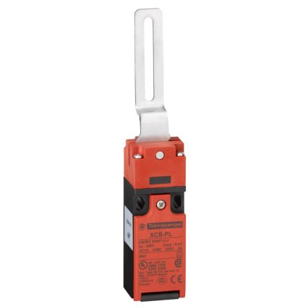 Telemecanique Sensors XCS Safety Interlock Switch, 2NC/1NO, Elbowed Flush Lever Actuator Included, Polyamide, Guard Lock [XCSPL981]; 252-3187