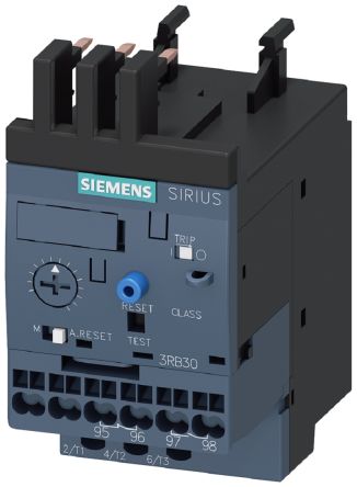 Siemens SIRIUS 3RU2 Thermal Overload Relay 1NC/1NO, 22 A F.L.C, 3 A Contact Rating, 18.5 kW, 3P, SIRIUS [3RU21264CB1]; 252-3320
