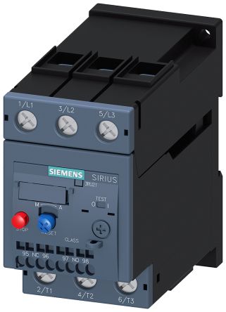 Siemens SIRIUS 3RU2 Thermal Overload Relay 1NC/1NO, 73 A F.L.C, 3 A Contact Rating, 55 kW, 3P, SIRIUS [3RU21364KB1]; 252-3362