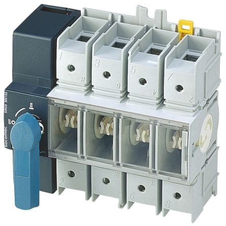 Socomec 4P Pole DIN Rail Switch Disconnector - 100A Maximum Current, 45kW Power Rating [22004110]; 252-3439