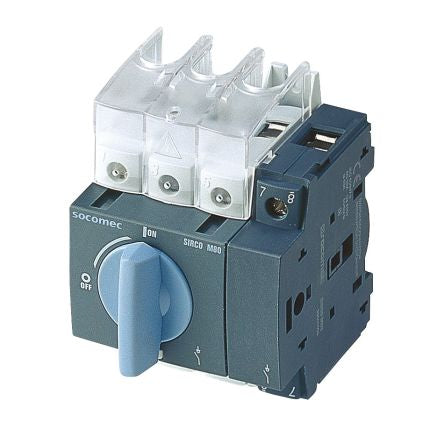 Socomec 3P Pole DIN Rail Switch Disconnector - 60A Maximum Current, 30kW Power Rating [22013006]; 252-3441