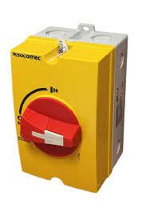 Socomec 3P Pole Wall Mount Switch Disconnector - 80A Maximum Current, IP65 [22153408]; 252-3445