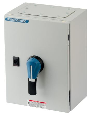 Socomec 3P Pole Wall Mount Switch Disconnector - 160A Maximum Current, 80kW Power Rating, IP65 [30325016]; 252-3488