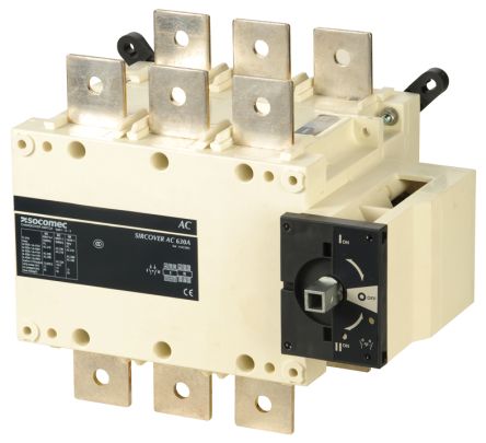 Socomec 3P Pole DIN Rail Switch Disconnector - 500A Maximum Current, 310kW Power Rating [41AC3050]; 252-3559