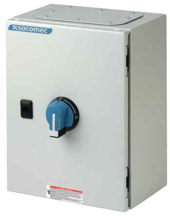 Socomec 3P Pole Wall Mount Changeover Switch - 100A Maximum Current, 45kW Power Rating, IP65 [42145010]; 252-3562