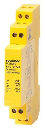 Socomec 1, 3 Phase Surge Arrester, 20kA, 30V (Volts), DIN Rail Mount [49863020]; 252-3598