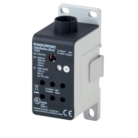 Socomec Distribution Block, 1 Way [54UL1012]; 252-3626