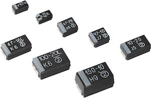 Vishay 10μF Tantalum Capacitor 10V dc [293D106X0010A2TE3]; 252-5167