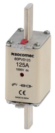 Socomec 63A Tag Fuse, 22.2 x 58, 1kV dc [60PV0063]; 252-5325