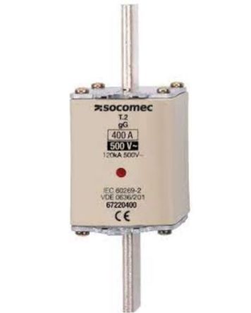 Socomec 200A NH Fuse, NH1, 500V [67120200]; 252-5341
