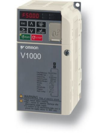 Omron Inverter Drive, 3 kW, 3.7 kW, 3 Phase, 400 V, CIMR Series [CIMR-VC4A0009JAB]; 252-6862