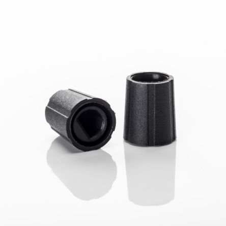 Sifam 11.5mm Black Potentiometer Knob for 6mm Shaft D Shaped, DR110 006/26 BLACK/005 [DR110 006/26 BLACK/005]; 252-7036