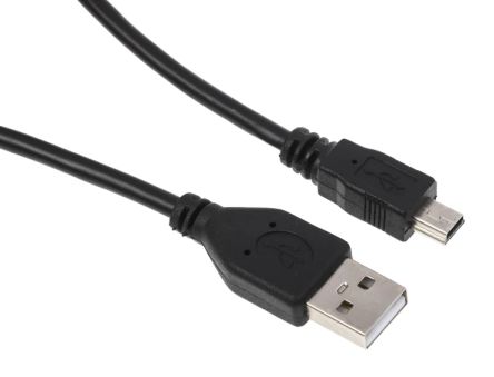 RS PRO USB 2.0, Male USB A to Male Mini USB B, 500mm [0]; 252-7118
