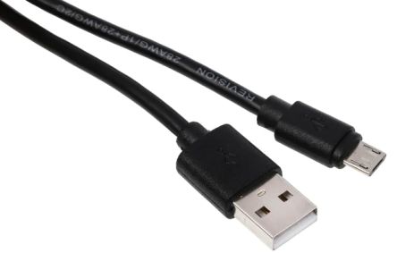 RS PRO USB 2.0, Male USB A to Male Mini USB B, 2m [0]; 252-7121