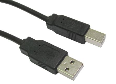 RS PRO USB 2.0, Male USB A to Male USB B, 500mm [0]; 252-7130