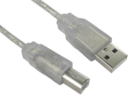 RS PRO USB 2.0, Male USB A to Male USB B, 1m [0]; 252-7132