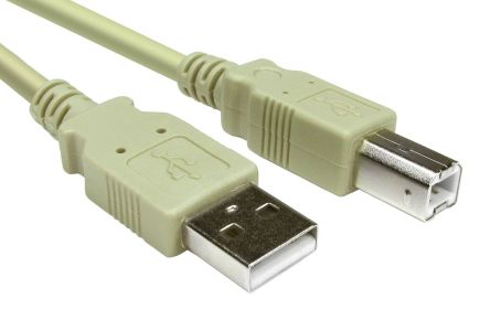 RS PRO USB 2.0, Male USB A to Male USB B, 1m [0]; 252-7137