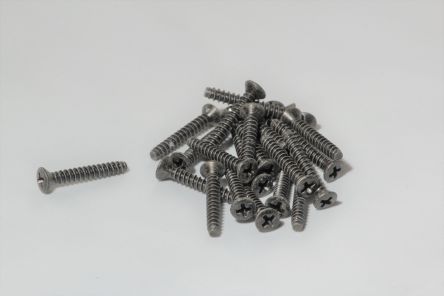 Hammond Phillips Oval Self-Tapping, Self-Drilling & Thread-Forming Screw x 19.10mmx0.750in [1593QS100BK]; 252-8329