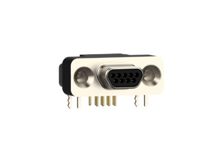 Norcomp 581 9 Way Right Angle Panel Mount D-sub Connector Socket, 1.27mm Pitch [581-M09-213L461]; 253-0218